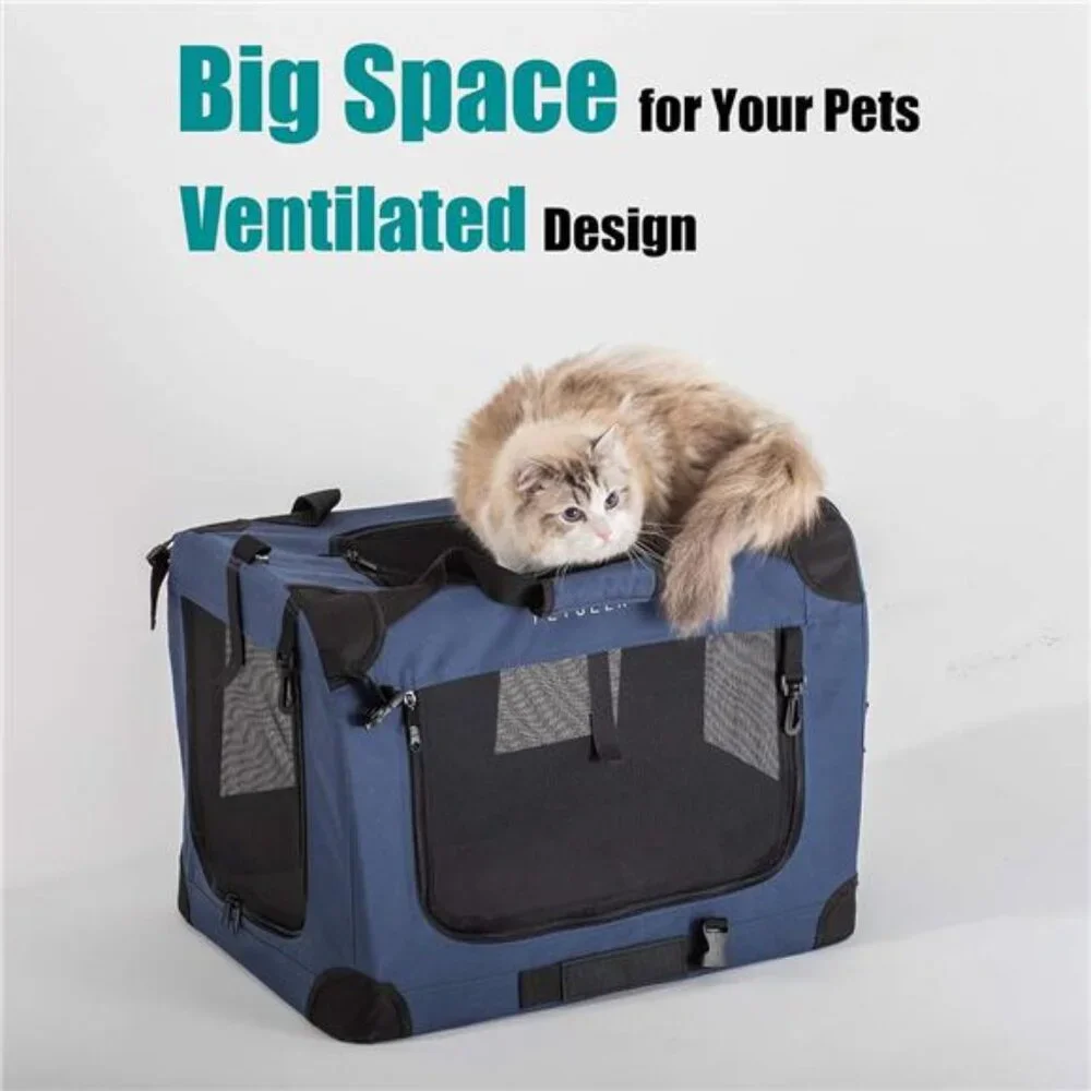 Extra Large Cat Carrier Soft Sided Folding Small Medium DogCarrier 24